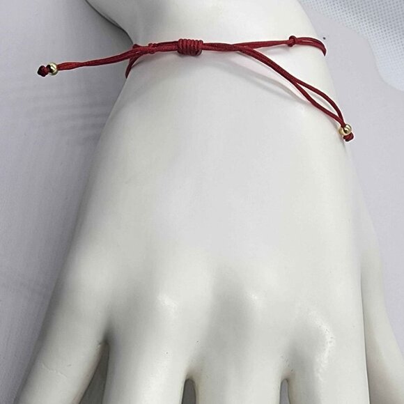 Brand New Sterling Silver 925 Round Design With Red String Bracelet - Picture 4 of 4